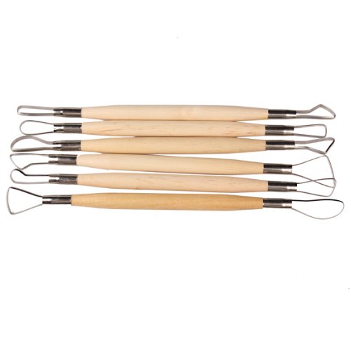 Tenflyer Madera Cera manija de cerámica de arcilla Escultura Talla herramienta del arte de DIY