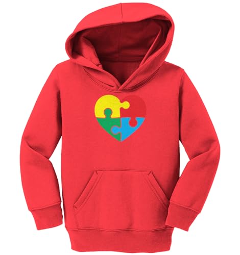 Tcombo Puzzle Heart - Autism Awareness Toddler/Youth Fleece Hoodie
