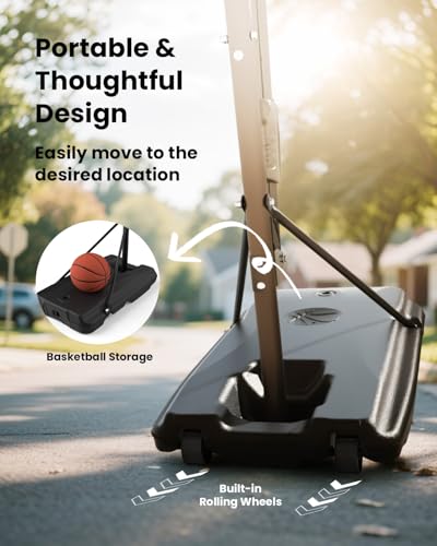 Image of IGL Portable Basketball Hoop Outdoor, 10 FT Height Adjustable
