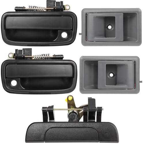 Lcyolada Exterior Door Handle & Interior Door Handle Set Compatible with 1995-2000 Toyota Tacoma Replaces# 69220-35020 69210-35020 6909035010