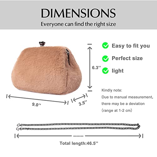 Fur Story Tote Bag Faux Fur Purses for Women Plush Handbag Fuzzy Shoulder Bag Big Capacity Black Purse for women’s Girls2