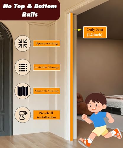 Porte pliante à ouverture facile pour séparer une pièce sans travaux
