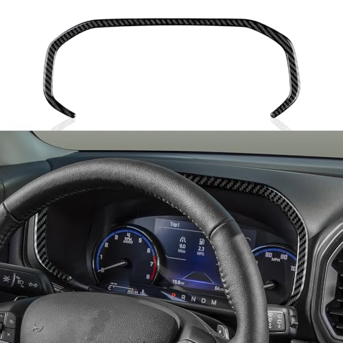 Image of Youtaiche Center Console Dashboard Instrument Panel Strip Interior Trim Cover for Ford Bronco Sport 2021 2022 2023 2024 Carbon Fiber Sticker Accessories