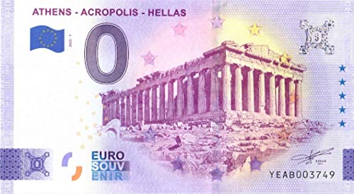 Billet Touristique 0 Euro Grèce · Athènes - Acropole · Souvenir zéro € Note Billet de Banque