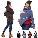 ☀ Versátil: el maillot tiene un inserto (panel) que usa el bebé cuando lo lleva, o se puede usar de manera informal (sin apretar) sin perder su estilo, manteniendo al recién nacido cómodo y cálido, con un sistema de cremallera que le permite cambiar el frente parte con las dos opciones para que pueda usarse como una sudadera normal para el embarazo después del parto o el parto