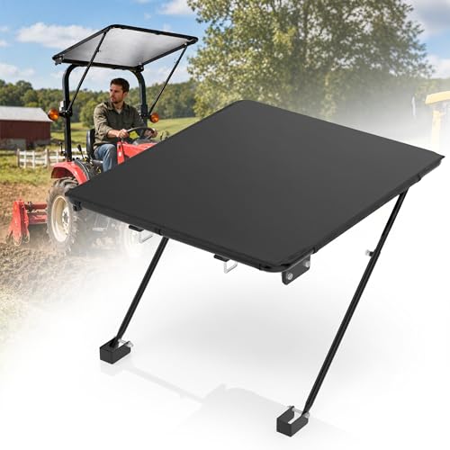 Tractor Canopy for ROPS Sun-Resistant Lawn Mower Sun Shade Adjustable Zero Turn Canopy Fits 2x2/2x3 ROPS Frames for Compact Tractors Zero Turn & Riding Lawn Mowers Wind Rain Snow Proof