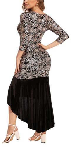 Women’s Sexy Sequin Bodycon Maxi Dresses Elegant Split Evening Party Long Dress2