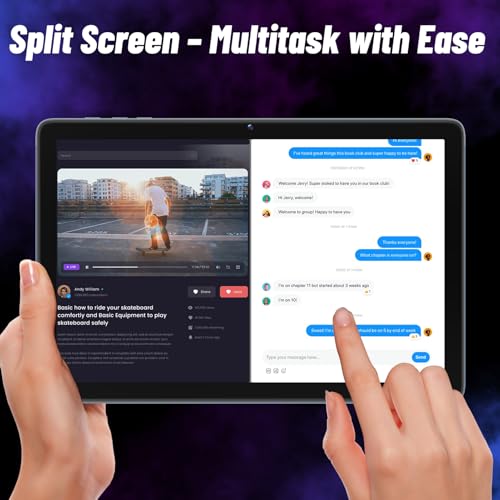 Image of JUNYANG Tablet, Android 15 Tablets 10.1 Inch with Octa-Core, 12GB+128GB+ 2TB Expand, Large HD Touchscreen Tablet PC for Adult with 5G WiFi, 8H Battery Life, Dual Camera for Gaming, Reading & Learning