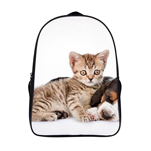 Sac d'école pour enfants chat et chien sac à dos de voyage loisirs 40x28x16cm