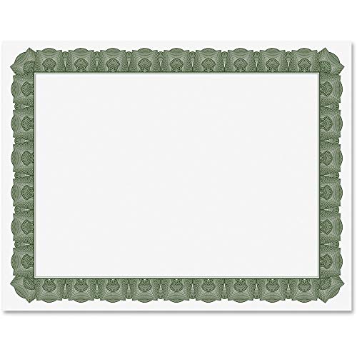 Certificats vert traditionnel Geographics 21,6 x 27,9 cm lot de 100 imprimable