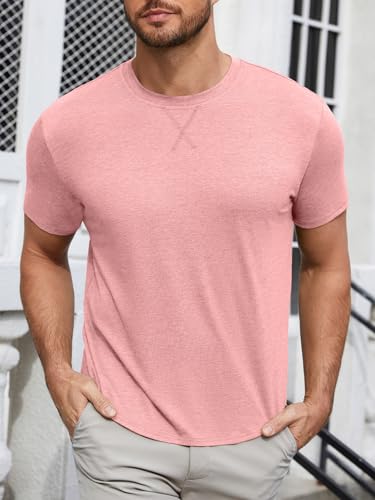 Image of UNCLECAT Mens Short Sleeve T-Shirts Crew Neck Casual Shirt Summer Classic Basic Lightweight Fashion Tees