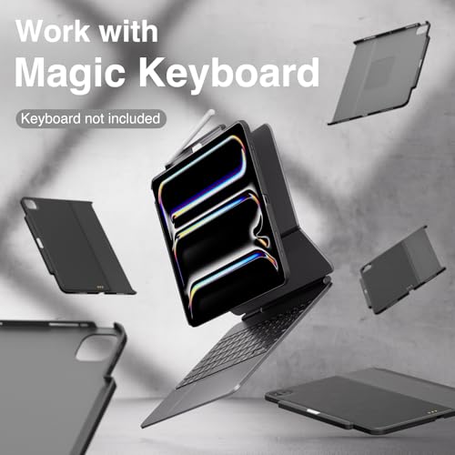 Image of SWITCHEASY CoverBuddy for 2024 iPad Pro 13 inch M4 - Magic Keyboard Compatible Case for iPad Pro (M4), Enhanced Thickness & Heat Dissipation [Keyboard Not Included] - White (Leather)