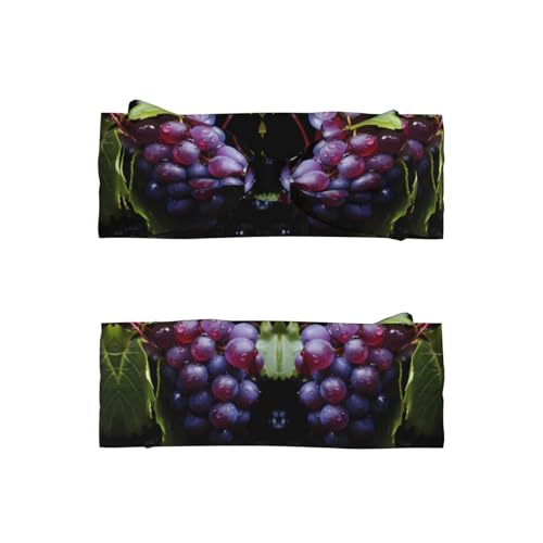 Fresh Grapes Pattern Baby Bow Headband - Super Stretchy Soft Bows Hair Accessories for Newborn Infant Toddlers Kids Girls - Elastic and Skin-Friendly2