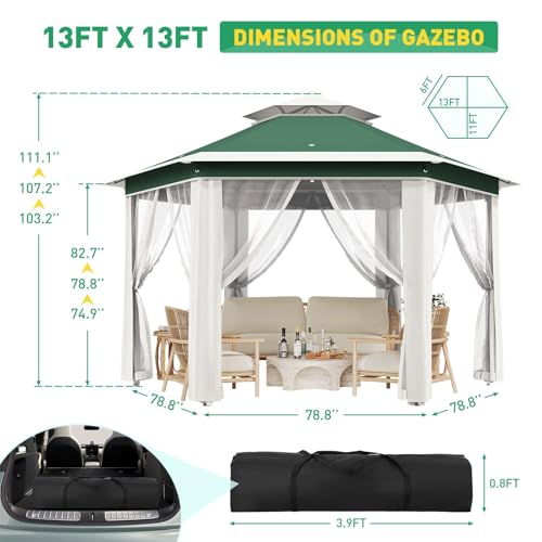 13x13ft-Popup-Hexagonal-Gazebo-with-Mosquito-Net-Adjustable-Outdoor-Hexagonal-Canopy-with-Portable-Handbag-for-GardenBackyardPatio-Green