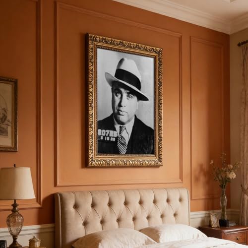 Toile Al Capone mugshot pour habiller un mur de bureau moderne 40x61