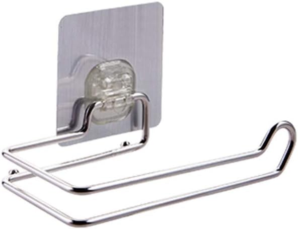WANG LIQING Toilet Paper Holder Bathroom Toilet Paper Holder Kitchen Roll Holder Modern Stainless Steel Wall-mounted Toilet Paper Holder - Two Sizes (Size : Short paragraph)