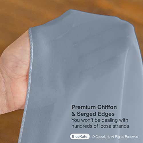 Bluekate Chiffon Fabric. 10 Yard Continuous Sheer Fabric. Voile Fabric Dusty Blue Table Runner, Chiffon Table Runner, Gauze Wedding Table Runner, Wedding Arch Draping Fabric, Chiffon Scarf Or Blouses #TOP3