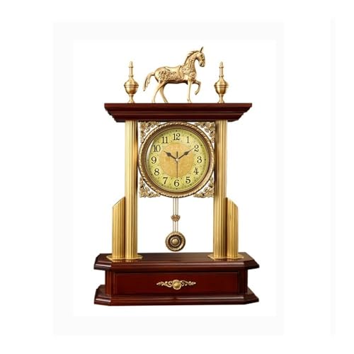 Reloj de mesa de latón macizo y diseño elegante para salón 2