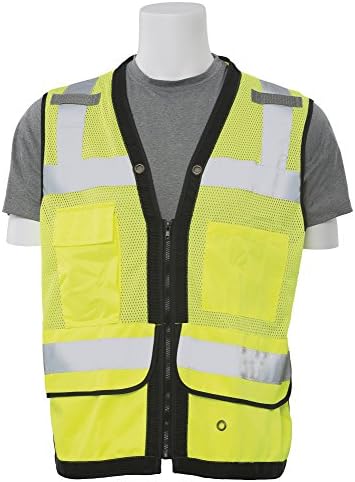ERB 61231 S251 Class 2 Surveyor's Vest, Lime Green, Medium