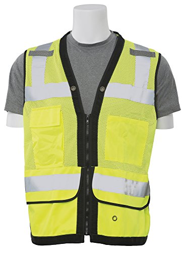 ERB 61231 S251 Class 2 Surveyor's Vest, Lime Green, Medium