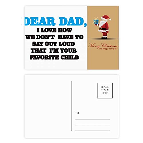 Cartes postales Dear Dad solides pour éviter les pliures lors des envois