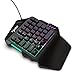 immagine 3HXSJ Tastiera da Gioco a Una Mano J50 Mouse da Gioco cablato con Luce di respirazione Combo Tastiera e Mouse a 7 Pulsanti DPI 700 DPI