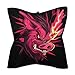 Red Boar Pigs Head Silk Like Head Scarf for Women Bandana for Hair Wrapping Fashion Accessory Square Hair Scarves 18