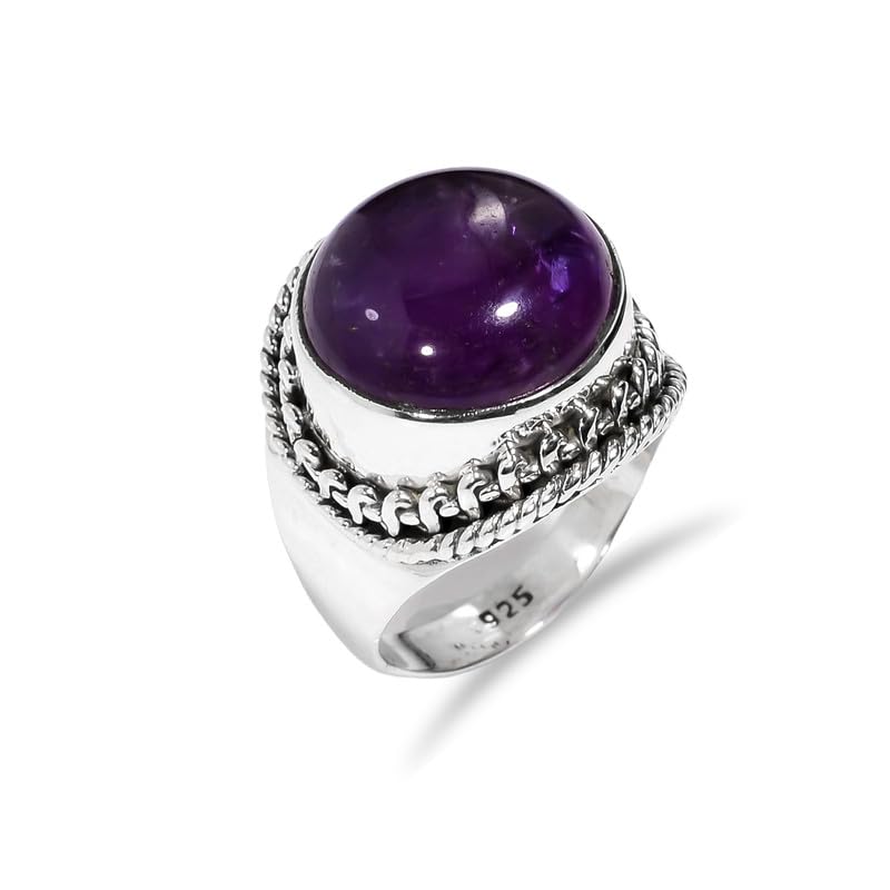 Bague bohème améthyste et argent pour sublimer vos tenues d'été