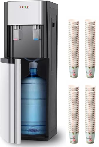La mejor comparación de Enfriador de Agua para comprar hoy. 47 OMANIFER Dispensador de Agua Fria y Caliente,Dispensador de Agua de Carga Inferior,Adecuado para el Hogar, Oficina, Dormitorio, Comedor (Plata)