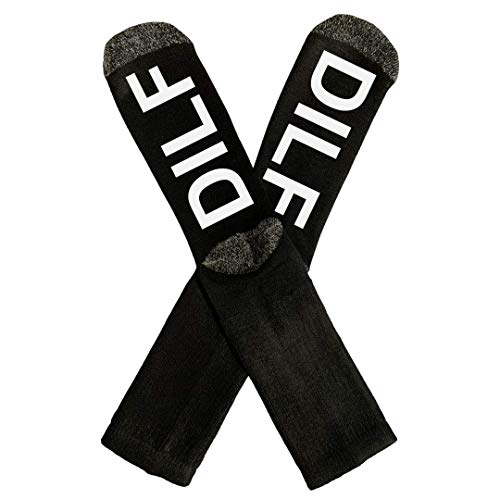 Men's 6-12 DILF Novelty Word Socks3