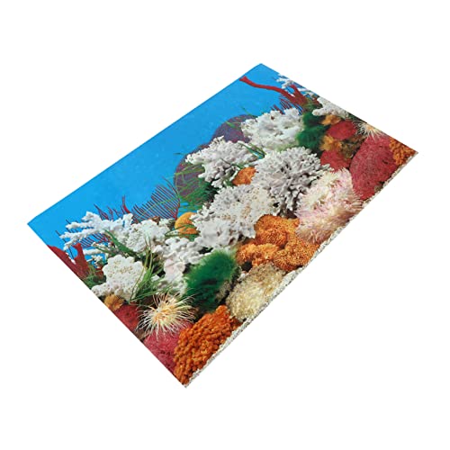 OUNONA 1個 水槽のステッカー 水槽装飾ポスター 空気 水槽の付属品 大きい キット 水族館主導 戦車 水槽ブラケット ネット 小さな水槽 コーラル ヒータ 水族館の背景 水生の 魚 厚紙