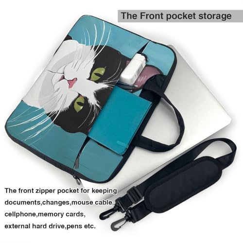 Bolso Delgado para Laptop con Correa Negro miniatura 3