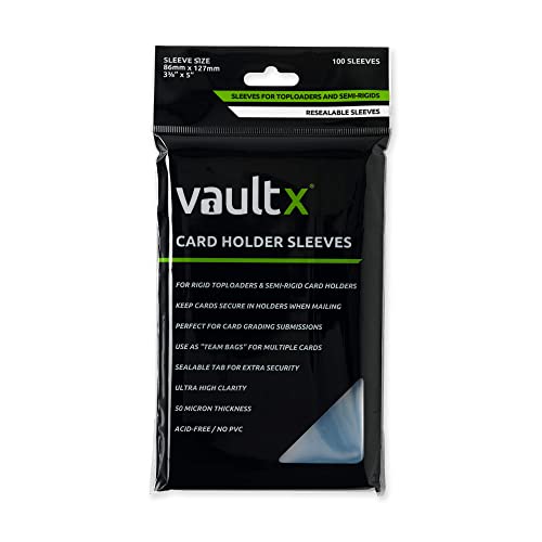 Vault X Trading Card Holder Sleeves, Team Bags for Toploaders and Semi Rigid Card Holders, Soft,...