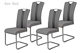 ikea schwingstuhl leder Schwingstuhl (4er Set) Amber 2 in Anthrazit/Schwarz