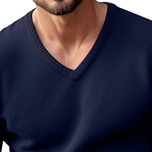 Men's Dress Vneck Sweaters for Fall Winter V-Neck Dress Sweater for Men Male V Neck Pullover Knitted Sweater2
