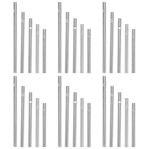 EXCEART Klangstäbe Für Windspiel Windspiel Wind Chime Rohr S?TZE von Verschiedenen L?ngen Silber Produktion Kit Geeignet für Home Garten Outdoor Ornamente 30 Pcs Windspiele Für Draußen Glockenspiele