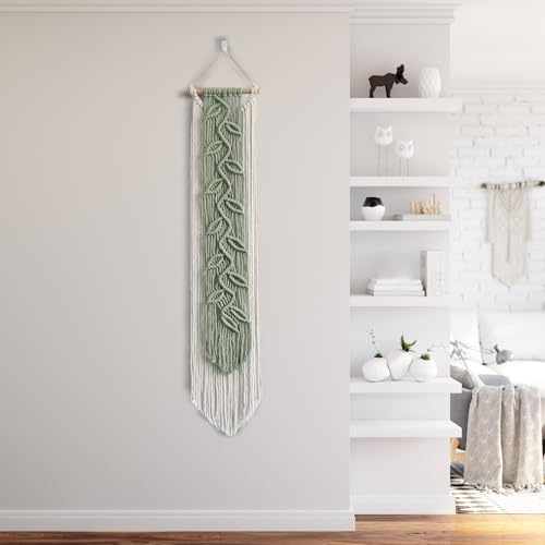 Tapiz de macramé en algodón natural tejido a mano para decorar cafeterías 5