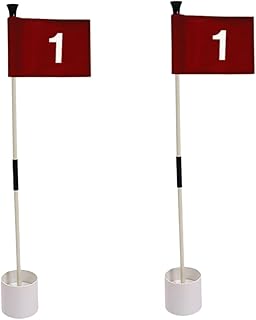Sosoport 2 Sets Golf Flagpole Garden Flagstick Golfs Practicing Flags Golfing Flagpole Digital Sign Exercise Accessories Lawn Equipment Golfing Training Flag Golfing Number Flag Kit Sports