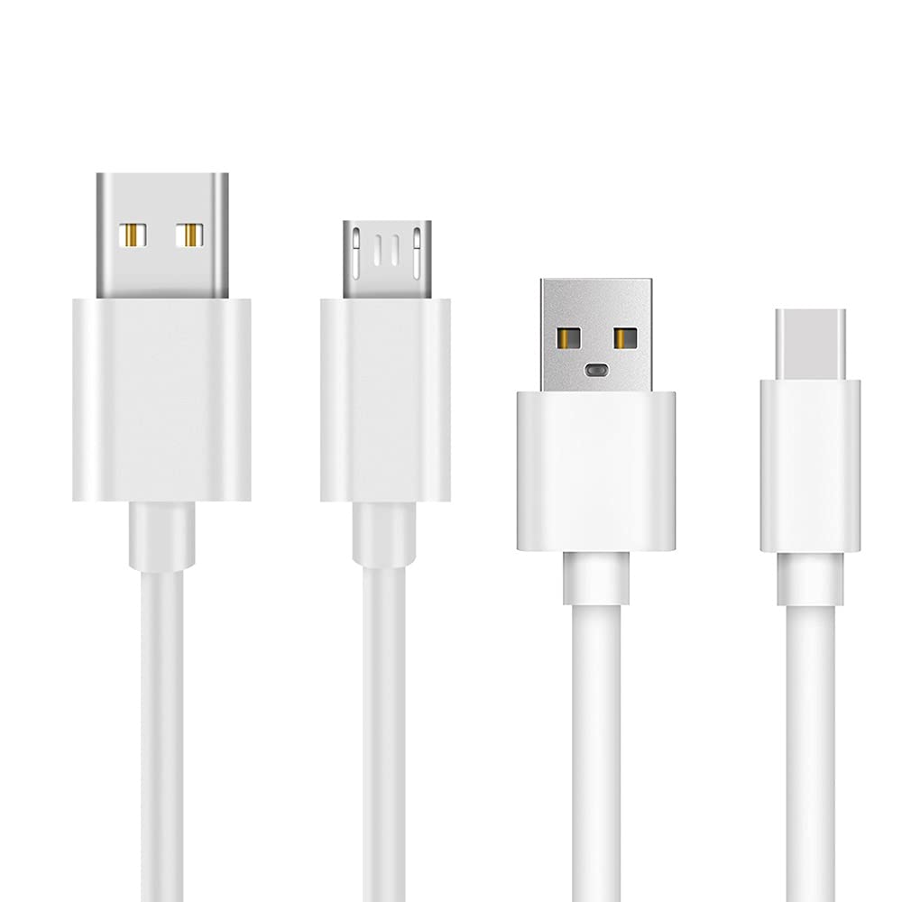 Micro USB Cable 6ft & USB C Cable Charging Cord for Samsung Galaxy Tab A 10.1 8.0 (2019),10.5 (2018) Galaxy S10 Tab E S2,3,4,7.0"9.6"9.7" SM-T280/290/350/550/580/560/530 Tablet Charger Cables