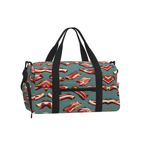 Bolsa de equipaje de mano con estampado de tocino Streaky Bacon para viajes