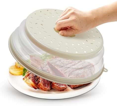 Microwave food Cover,Vented Collapsible Splatter, Microwave Cover...