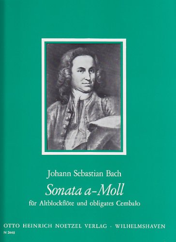 Partition classique HEINRICHSHOFEN BACH J. S. - SONATA A-MOLL - FLUTE A BEC ALTO ET CLAVECIN OBLIGE Flûte à bec