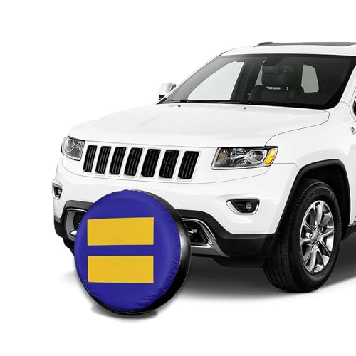 Image of Equality Pride Flag Spare Tire Cover Weatherproof Wheel Protectors Dust-Proof Sun Protection Wheel Tire Covers Universal Fit for Truck SUV RV Camper Trailer Car Accessories 17 inch