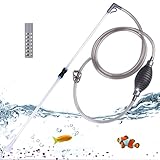 Mitening Aquarium Wasserwechsler, Aquarium Reiniger, Kiesreiniger für Aquarium Wasserwechsel und Filterkies-Reinigung mit Einstellbarer Wasserdurchflussregler