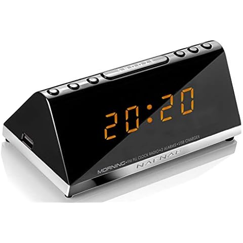 Radio Despertador Sunstech Morningv2 (FM, Digital, 2 Alarmas, Snooze), Negro Cover