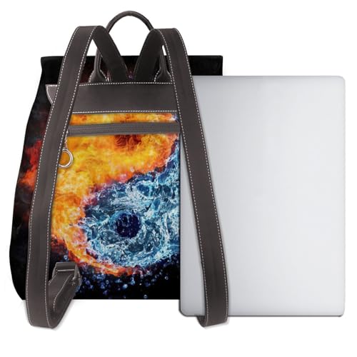 Sac à dos tendance multifonction en cuir imprimé avec compartiment ordinateur portable EdWal - 3