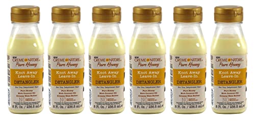 Creme Of Nature Pure Honey Detangler 8 Ounce Leave-In (236ml) (6 Pack)