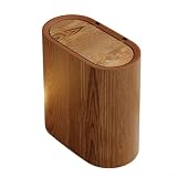 Pattumiera sottile integrata con coperchio per layout interni coesivi, ingombro ridotto massimizza l'area del pavimento (venature del legno)