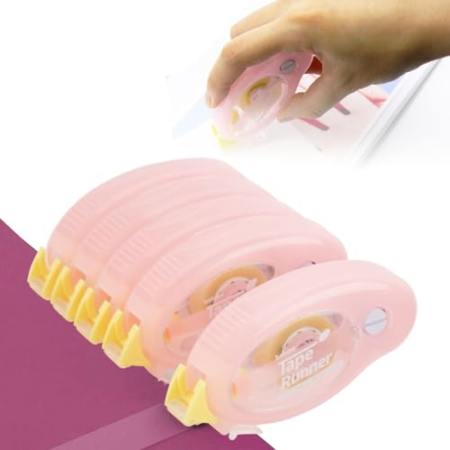 Tape Runner - Double-Sided Adhesive with Dispenser Roller - Acid-Free, Clear, Sticky, and Transparent - Great for Scrapbooking, Crafts and More