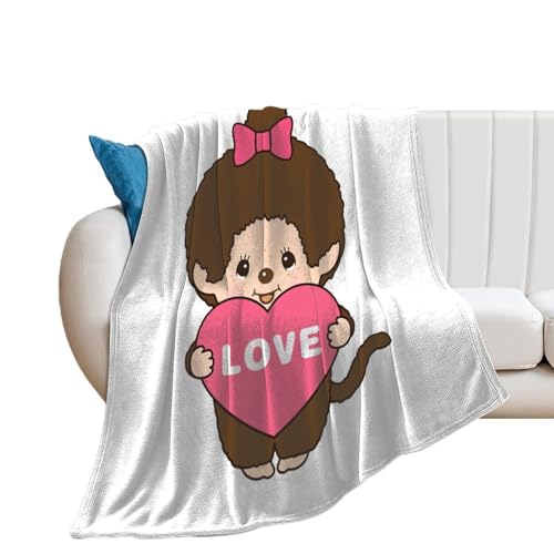 ブランケット モンチッチ 毛布 フランネル 冬用 寒さ対策 軽量 柔らかく肌触り おしゃれ 肩掛け 膝掛け 多機能 洗える 四季適用 76*100cm